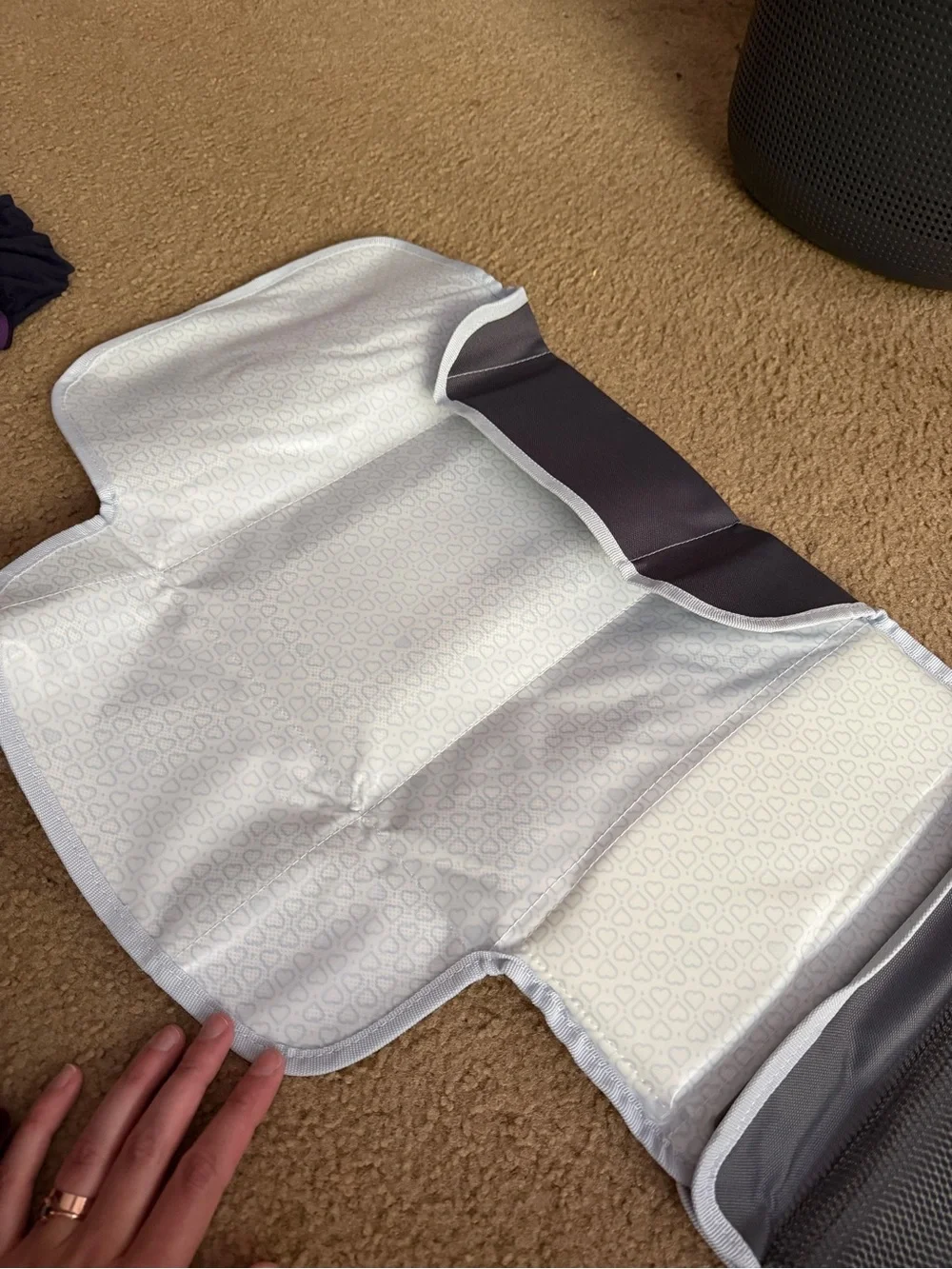 Munchkin Gray and White Travel Diaper Changing Organizer